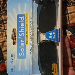 Solar Shield Polarized Clip-On Sunglasses 54 Rec 8